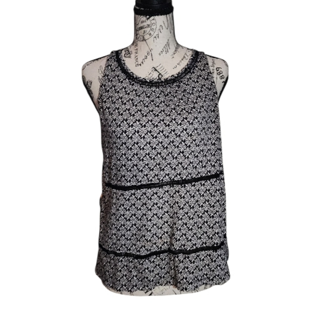 Old Navy Boho Lace Trim Tank Top, Size Medium